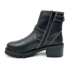 oobash Women's Boots Terminator Black Platform Bootie