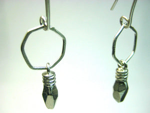 Pattie Parkhurst Jewelry Earrings AHA! Small Geometric Christmas Light Dangle Earrings