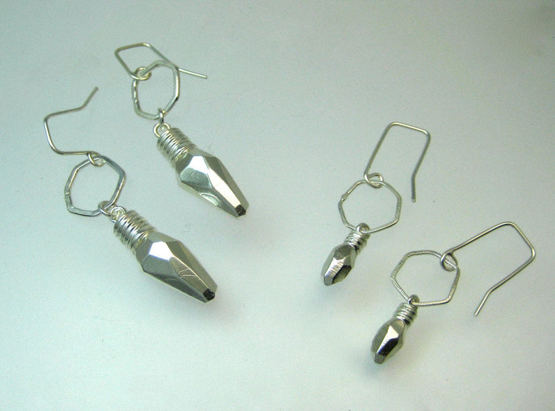 Pattie Parkhurst Jewelry Earrings AHA! Small Geometric Christmas Light Dangle Earrings