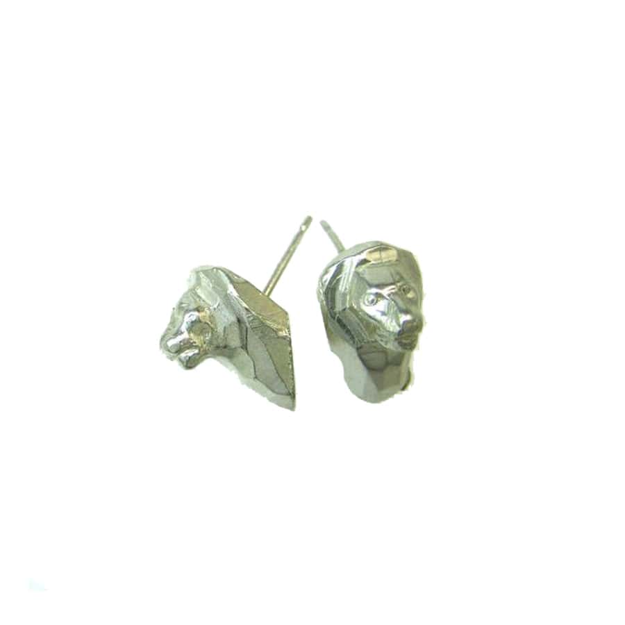 Pattie Parkhurst Jewelry Earrings Fear Not! Geometric Lion Head Post Earrings