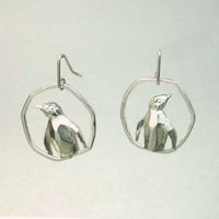 Pattie Parkhurst Jewelry Earrings Fearless! Penguin Geometric Hoop Earring