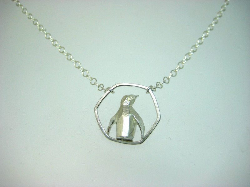 Pattie Parkhurst Jewelry Necklaces Fearless! Penguin Geometric Hoop Necklace
