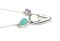 Pattie Parkhurst Jewelry Necklaces Tough! Longhorn Pendant with Turquoise & Amethyst Necklace