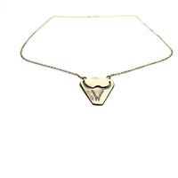 Pattie Parkhurst Jewelry Necklaces Tough! Longhorn Silhouette Pendant Double Ring Necklace