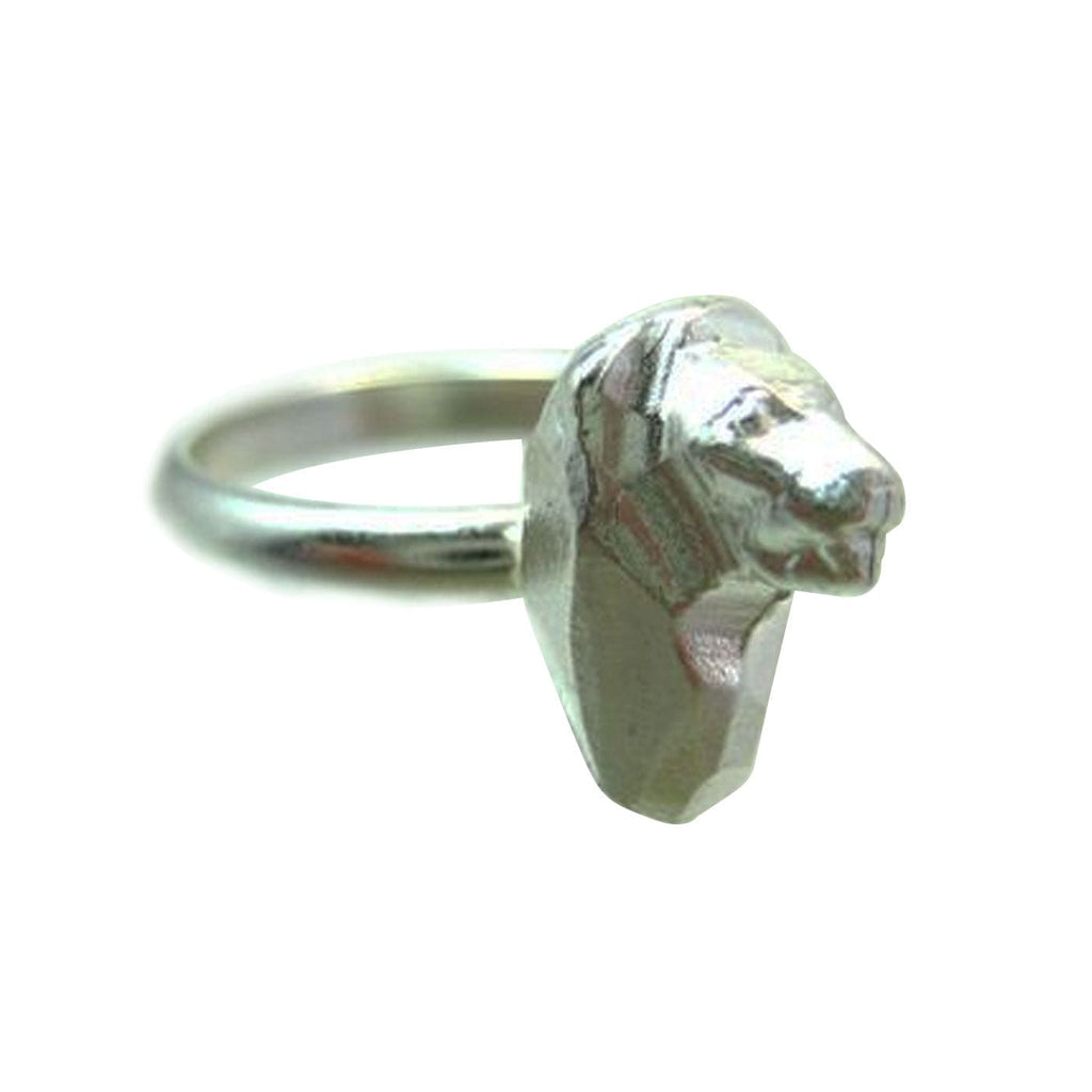Pattie Parkhurst Jewelry Ring Fear Not! Geometric Lion Head Ring