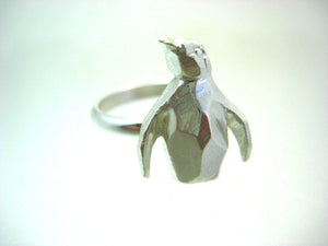 Pattie Parkhurst Jewelry Ring Fearless! Penguin Geometric Ring