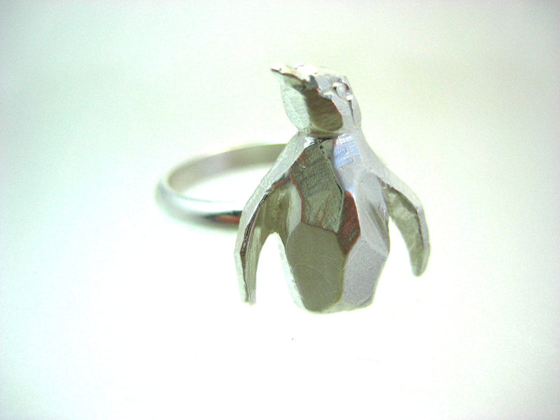 Pattie Parkhurst Jewelry Ring Fearless! Penguin Geometric Ring