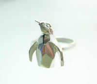 Pattie Parkhurst Jewelry Ring Fearless! Penguin Geometric Ring