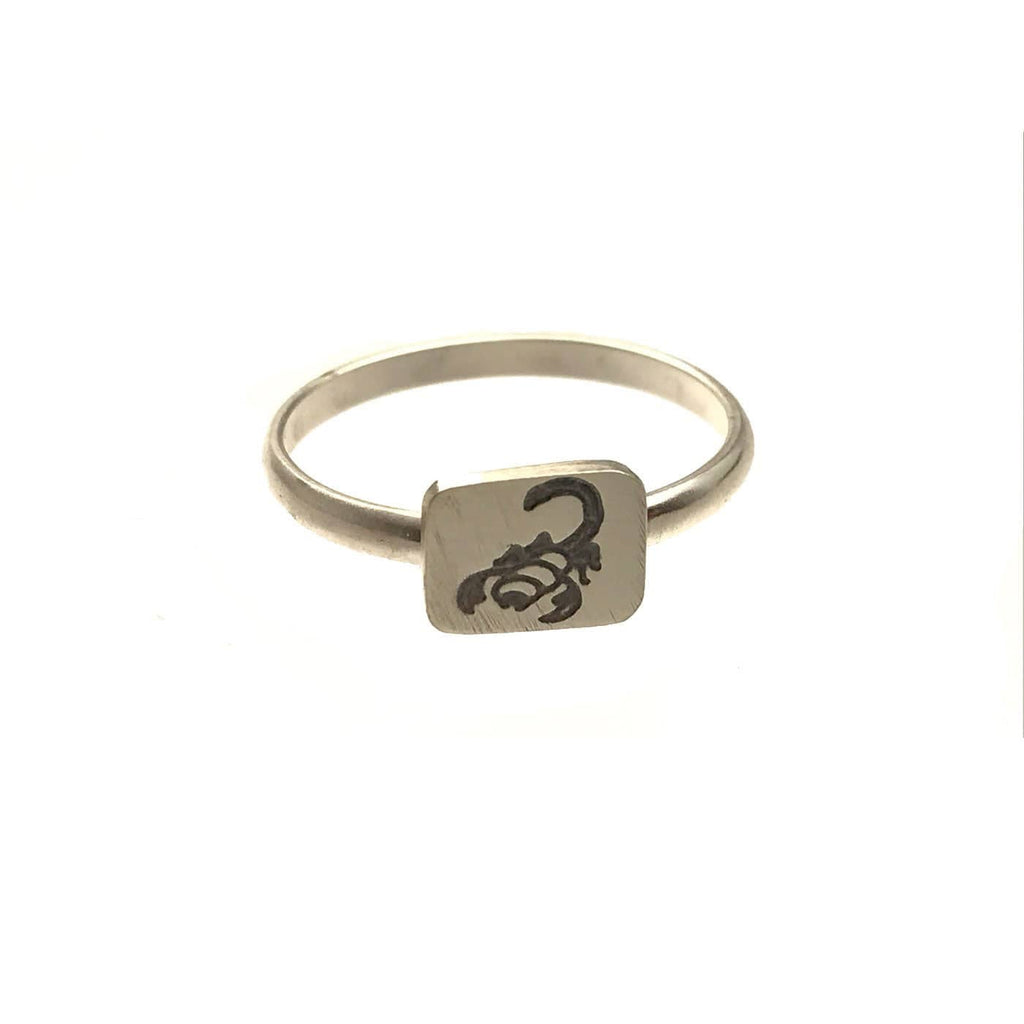 Pattie Parkhurst Jewelry Ring Fearsome! Scorpion Stamped Sterling Silver Ring