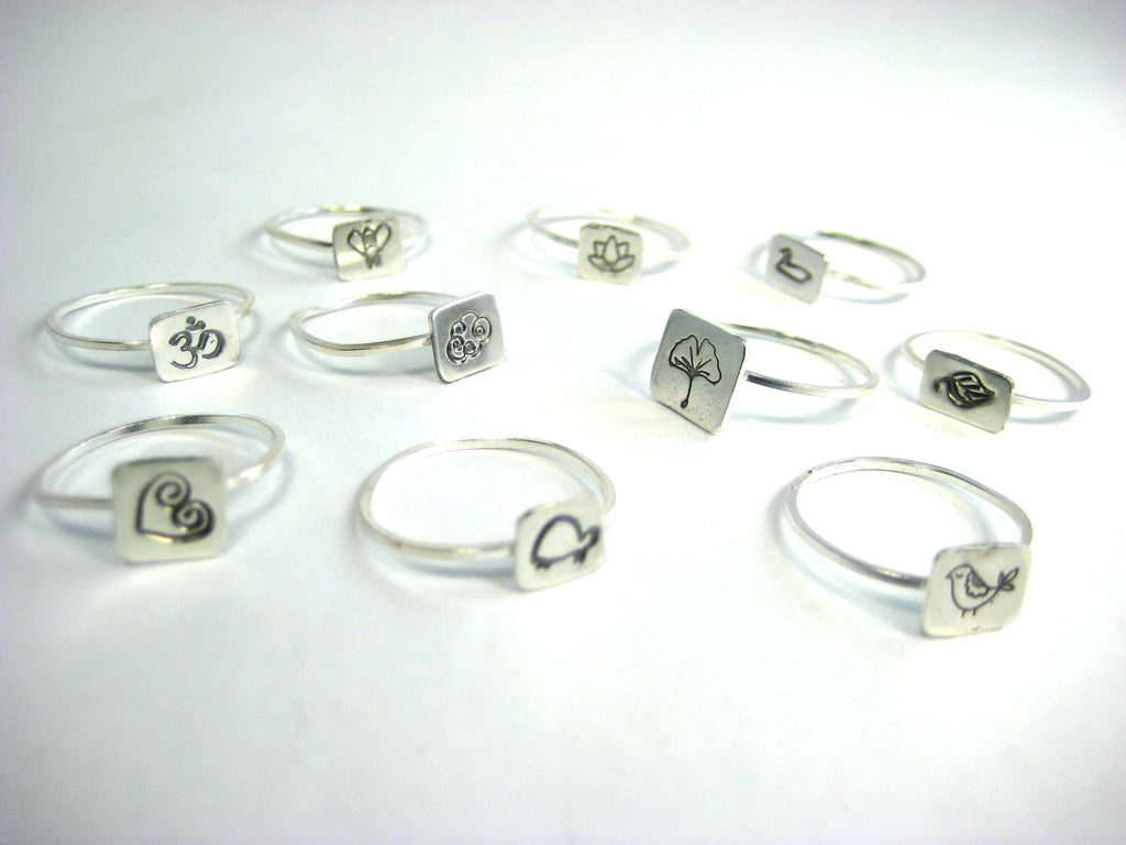 Pattie Parkhurst Jewelry Ring Joyful! Song Bird Stamped Sterling Silver Ring