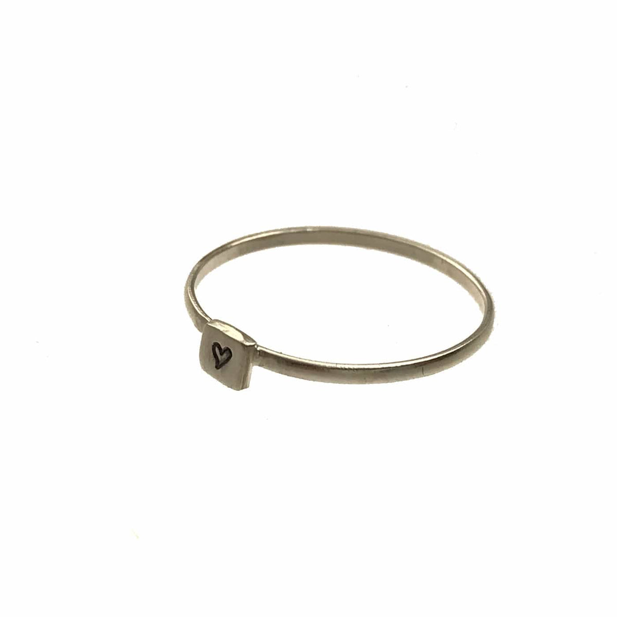Pattie Parkhurst Jewelry Ring Oh My! Heart Stamped Sterling Silver Ring