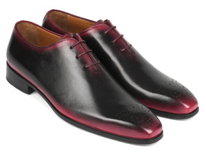 PAUL PARKMAN Shoes Paul Parkman Black & Red Men's Oxford Shoes (ID#KR254-01-83)