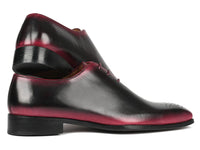 PAUL PARKMAN Shoes Paul Parkman Black & Red Men's Oxford Shoes (ID#KR254-01-83)