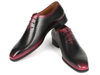 PAUL PARKMAN Shoes Paul Parkman Black & Red Men's Oxford Shoes (ID#KR254-01-83)