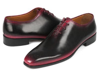 PAUL PARKMAN Shoes Paul Parkman Black & Red Men's Oxford Shoes (ID#KR254-01-83)