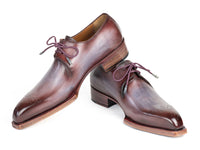 PAUL PARKMAN Shoes Paul Parkman Goodyear Welted Derby Shoes Ice Blue & Bordeaux (ID#468G61)