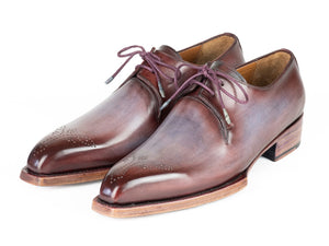 PAUL PARKMAN Shoes Paul Parkman Goodyear Welted Derby Shoes Ice Blue & Bordeaux (ID#468G61)