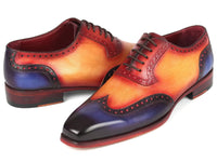 PAUL PARKMAN Shoes Paul Parkman Goodyear Welted Men's Wingtip Oxfords Multicolor (ID#6819-MLT)