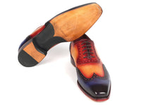 PAUL PARKMAN Shoes Paul Parkman Goodyear Welted Men's Wingtip Oxfords Multicolor (ID#6819-MLT)