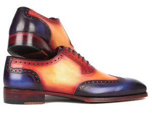 PAUL PARKMAN Shoes Paul Parkman Goodyear Welted Men's Wingtip Oxfords Multicolor (ID#6819-MLT)