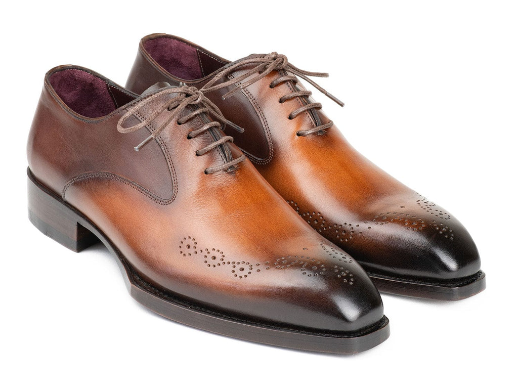 PAUL PARKMAN Shoes Paul Parkman Goodyear Welted Punched Oxfords Brown & Camel (ID#5364-BRC)