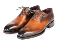 PAUL PARKMAN Shoes Paul Parkman Goodyear Welted Punched Oxfords Brown & Camel (ID#5364-BRC)