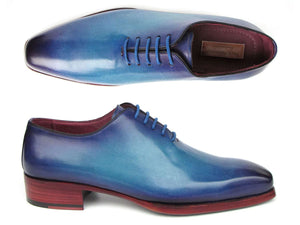 PAUL PARKMAN Shoes Paul Parkman Goodyear Welted Wholecut Oxfords Blue & Turquoise (ID#044TRQ)