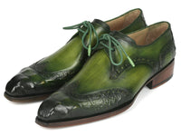 PAUL PARKMAN Shoes Paul Parkman Goodyear Welted Wingtip Derby Shoes Green (ID#584-GRN)