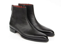 PAUL PARKMAN Shoes Paul Parkman Men's Black Floater Leather Side Zipper Boots (ID#BT6499-BLK)