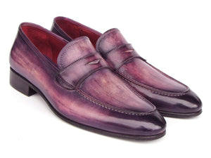 PAUL PARKMAN Shoes Paul Parkman Men's Purple Patina Penny Loafers (ID#17PRP33)