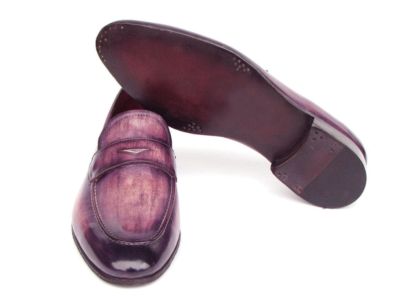 PAUL PARKMAN Shoes Paul Parkman Men's Purple Patina Penny Loafers (ID#17PRP33)