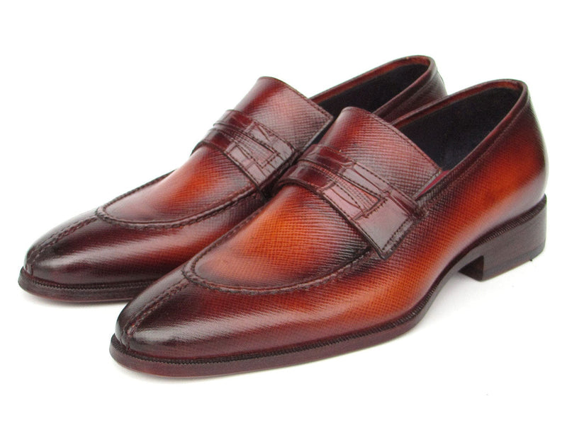 PAUL PARKMAN Shoes Paul Parkman Men's Split Toe Loafer Shoes Tobacco (ID#694TB25)