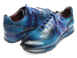 PAUL PARKMAN Shoes Paul Parkman Men's Turquoise & Purple Patina Sneakers (ID#LP207TQP)