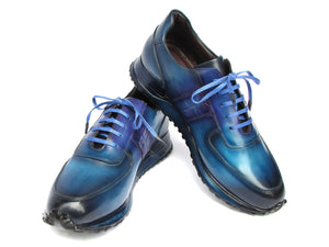 PAUL PARKMAN Shoes Paul Parkman Men's Turquoise & Purple Patina Sneakers (ID#LP207TQP)