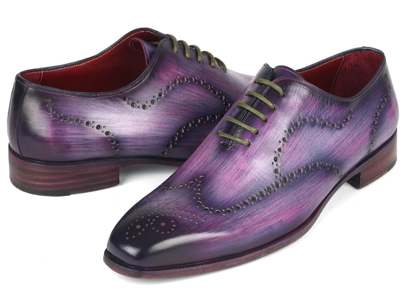 PAUL PARKMAN Shoes Paul Parkman Men's Wingtip Oxfords Purple (ID#741-PUR)