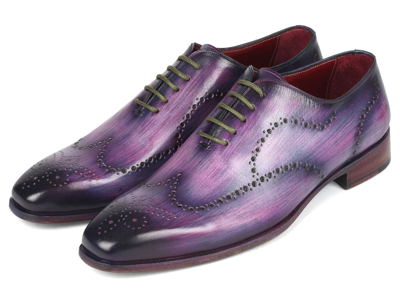 PAUL PARKMAN Shoes Paul Parkman Men's Wingtip Oxfords Purple (ID#741-PUR)