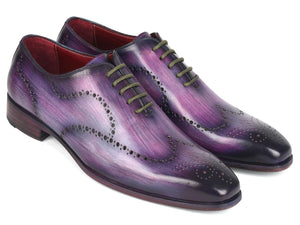 PAUL PARKMAN Shoes Paul Parkman Men's Wingtip Oxfords Purple (ID#741-PUR)