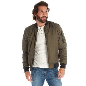 PX Clothing Bomber Jackets Lewis Sherpa Lined Bomber Jacket