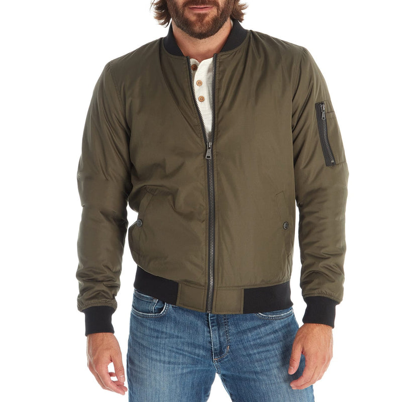 PX Clothing Bomber Jackets Lewis Sherpa Lined Bomber Jacket