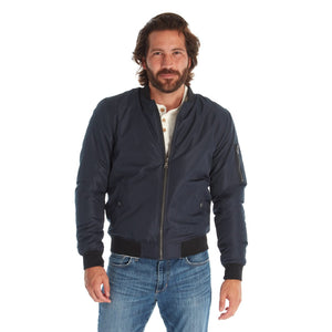 PX Clothing Bomber Jackets Lewis Sherpa Lined Bomber Jacket