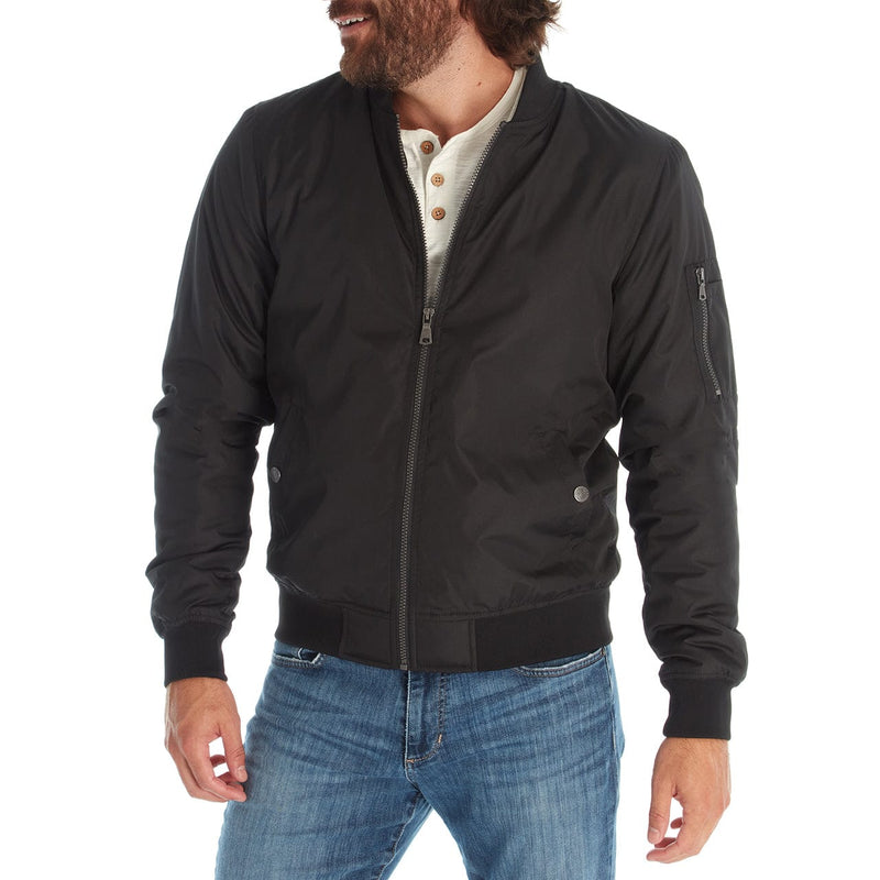 PX Clothing Bomber Jackets Lewis Sherpa Lined Bomber Jacket