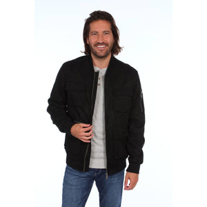 PX Clothing Bomber Jackets PX Austin Suede Cargo Bomber Jacket