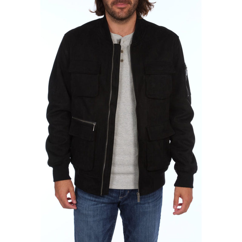 PX Clothing Bomber Jackets PX Austin Suede Cargo Bomber Jacket