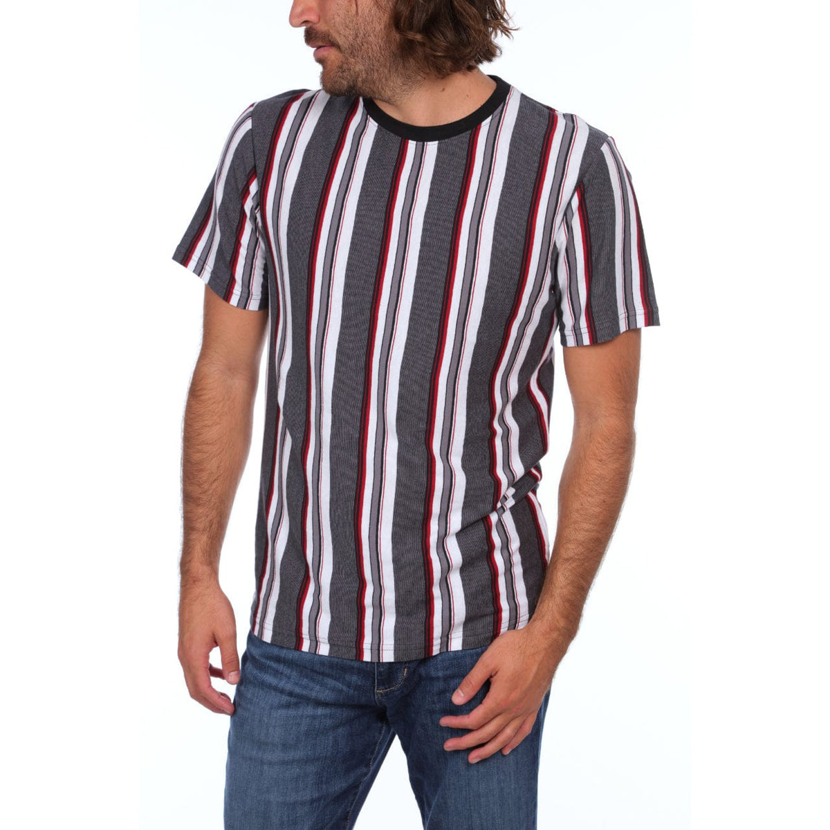PX Clothing Crew Neck Tees Corbin Striped Tee
