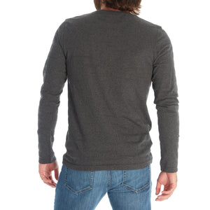 PX Clothing Crew Neck Tees Devin Textured Long Sleeve Tee