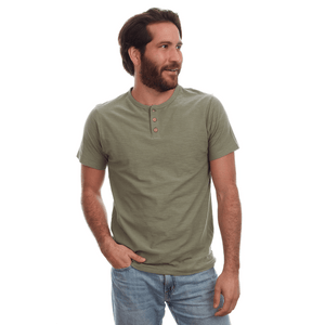 PX Clothing Henley Tees Noel Solid Slub Henley