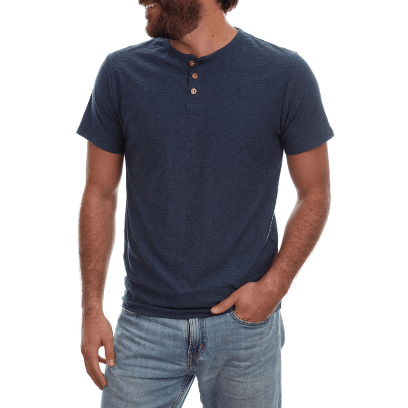 PX Clothing Henley Tees Noel Solid Slub Henley