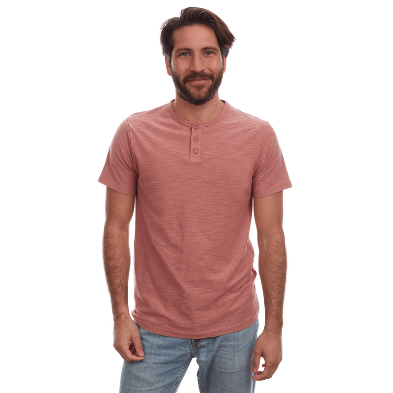 PX Clothing Henley Tees Noel Solid Slub Henley