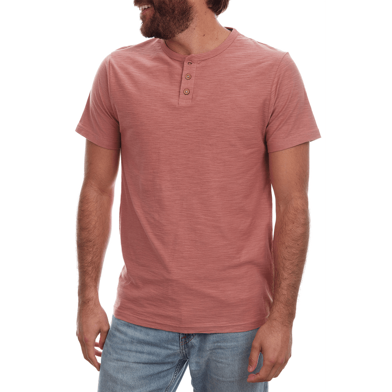 PX Clothing Henley Tees Noel Solid Slub Henley