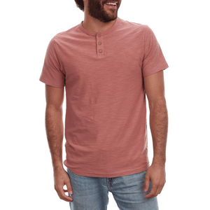 PX Clothing Henley Tees Noel Solid Slub Henley